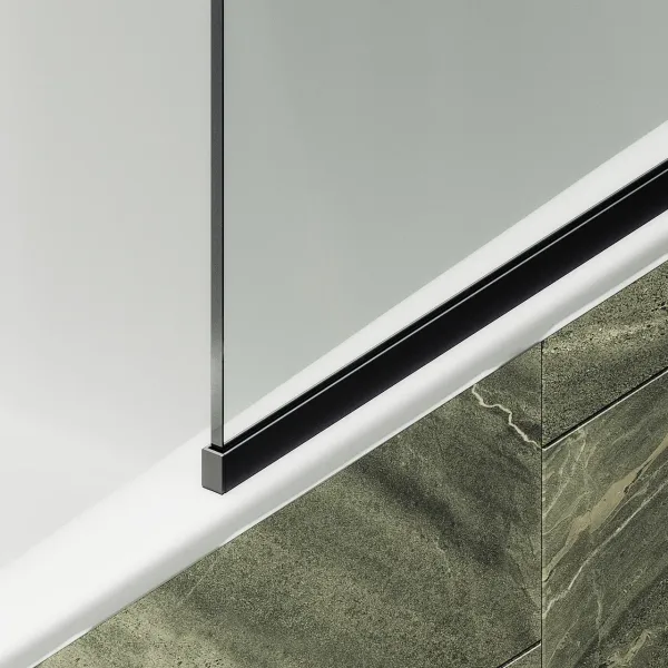 Шторка на ванну MaybahGlass MGV-131-6у 34см чёрный