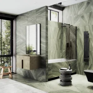 Шторка на ванну MaybahGlass MGV-67-6ш 50см чёрный
