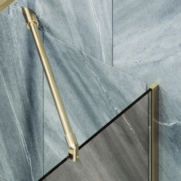 Шторка на ванну MaybahGlass MGV-71-3у 90см золото