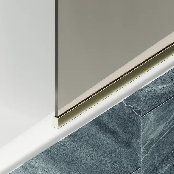 Шторка на ванну MaybahGlass MGV-70-3у 80см золото