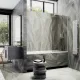 Шторка на ванну MaybahGlass MGV-70-1у 80см белый