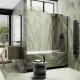 Шторка на ванну MaybahGlass MGV-71-6у 90см чёрный