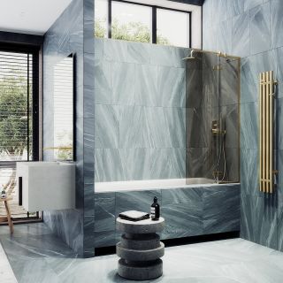 Шторка на ванну MaybahGlass MGV-657-3 69см золото Шторка на ванну MaybahGlass MGV-657-3 69см золото