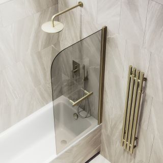 Шторка на ванну MaybahGlass MGV-783-2 70см бронза