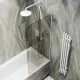 Шторка на ванну MaybahGlass MGV-70-1у 80см белый