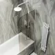 Шторка на ванну MaybahGlass MGV-71-1у 90см белый