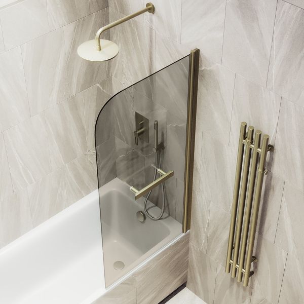Шторка на ванну MaybahGlass MGV-777-2 60см бронза