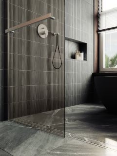 Душевая перегородка MaybahGlass MGD-727-5ш 79см хром матовый Душевая перегородка MaybahGlass MGD-727-5ш 79см хром матовый