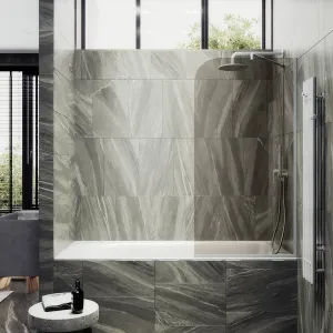 Шторка на ванну MaybahGlass MGV-71-1у 90см белый