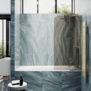 Шторка на ванну MaybahGlass MGV-657-3 69см золото Шторка на ванну MaybahGlass MGV-657-3 69см золото