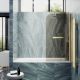 Шторка на ванну MaybahGlass MGV-765-3 40см золото