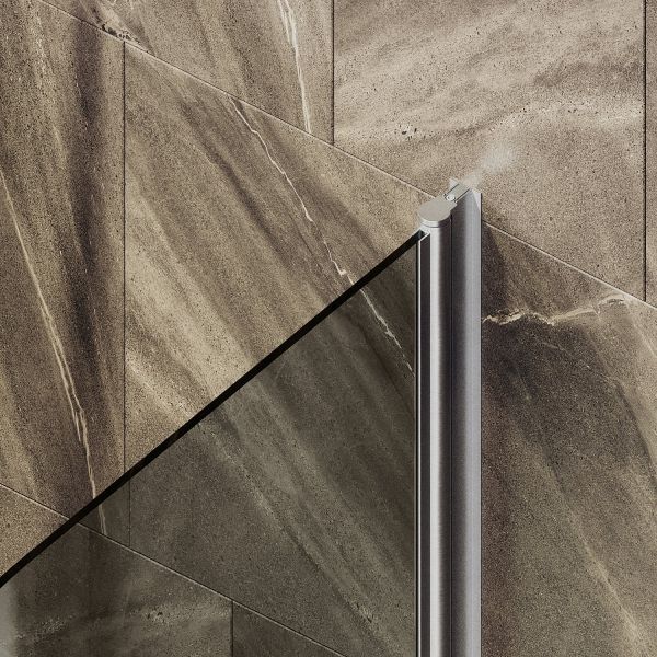 Шторка на ванну MaybahGlass MGV-789-5 80см хром матовый