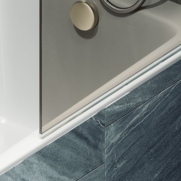 Шторка на ванну MaybahGlass MGV-765-3 40см золото