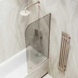 Шторка на ванну MaybahGlass MGV-67-2у 50см бронза