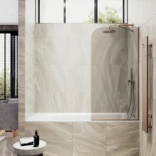 Шторка на ванну MaybahGlass MGV-70-2у 80см бронза Шторка на ванну MaybahGlass MGV-70-2у 80см бронза