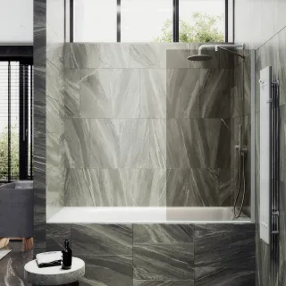 Шторка на ванну MaybahGlass MGV-250-1ш 30см белый Шторка на ванну MaybahGlass MGV-250-1ш 30см белый