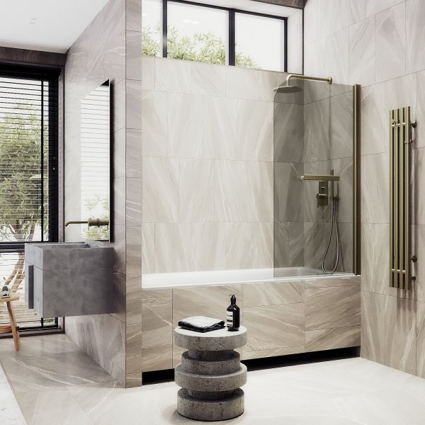 Шторка на ванну MaybahGlass MGV-783-2 70см бронза