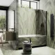 Шторка на ванну MaybahGlass MGV-67-6ш 50см чёрный