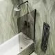 Шторка на ванну MaybahGlass MGV-67-6ш 50см чёрный