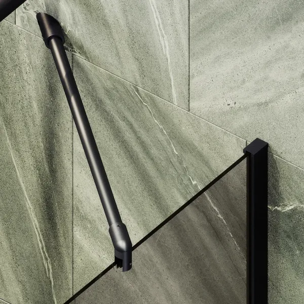 Шторка на ванну MaybahGlass MGV-67-6ш 50см чёрный