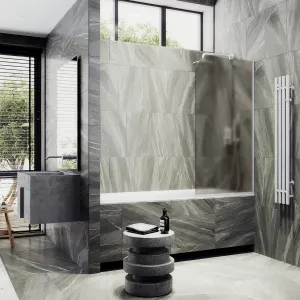 Шторка на ванну MaybahGlass MGV-125-1у 34см белый