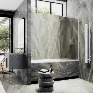 Шторка на ванну MaybahGlass MGV-249-1у 30см белый Шторка на ванну MaybahGlass MGV-249-1у 30см белый