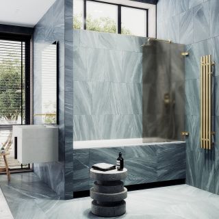 Шторка на ванну MaybahGlass MGV-653-3 70см золото Шторка на ванну MaybahGlass MGV-653-3 70см золото