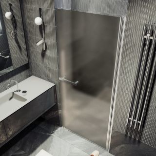 Душевая дверь MaybahGlass MGD-455-5 80см хром матовый/бронза матовая