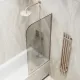 Шторка на ванну MaybahGlass MGV-76-2у 80см бронза