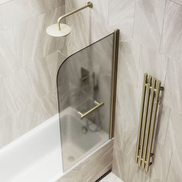 Шторка на ванну MaybahGlass MGV-772-2 50см бронза