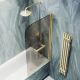 Шторка на ванну MaybahGlass MGV-784-3 70см золото