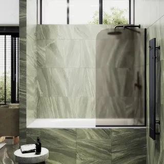 Шторка на ванну MaybahGlass MGV-249-6у 30см чёрный Шторка на ванну MaybahGlass MGV-249-6у 30см чёрный