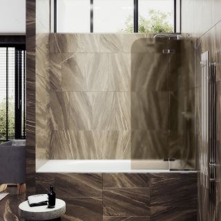 Шторка на ванну MaybahGlass MGV-918-4 99см хром глянцевый Шторка на ванну MaybahGlass MGV-918-4 99см хром глянцевый