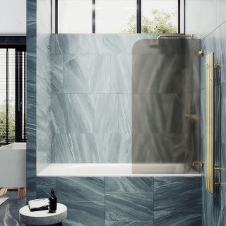 Шторка на ванну MaybahGlass MGV-653-3 70см золото Шторка на ванну MaybahGlass MGV-653-3 70см золото