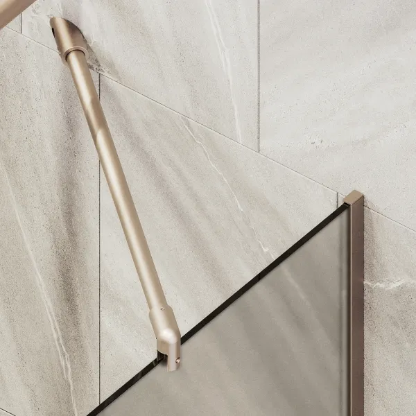 Шторка на ванну MaybahGlass MGV-73-2у 50см бронза
