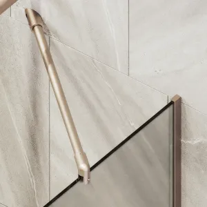 Шторка на ванну MaybahGlass MGV-76-2у 80см бронза