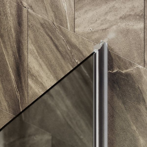 Шторка на ванну MaybahGlass MGV-790-5 80см хром матовый