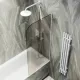 Шторка на ванну MaybahGlass MGV-76-1у 80см белый