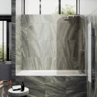 Шторка на ванну MaybahGlass MGV-73-1у 50см белый