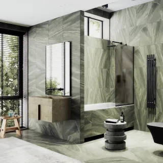 Шторка на ванну MaybahGlass MGV-249-6у 30см чёрный Шторка на ванну MaybahGlass MGV-249-6у 30см чёрный