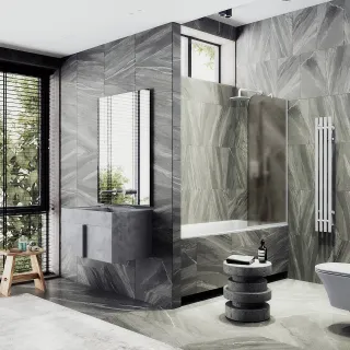 Шторка на ванну MaybahGlass MGV-249-1у 30см белый Шторка на ванну MaybahGlass MGV-249-1у 30см белый