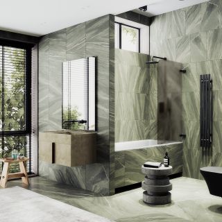 Шторка на ванну MaybahGlass MGV-654-6 70см чёрный Шторка на ванну MaybahGlass MGV-654-6 70см чёрный