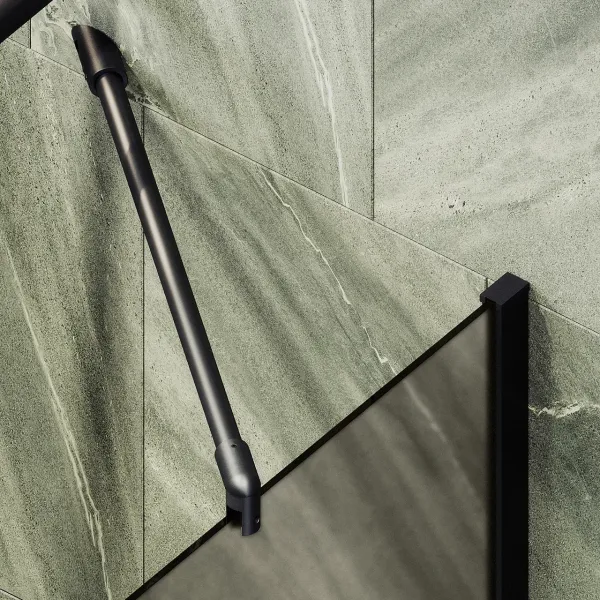 Шторка на ванну MaybahGlass MGV-249-6ш 30см чёрный