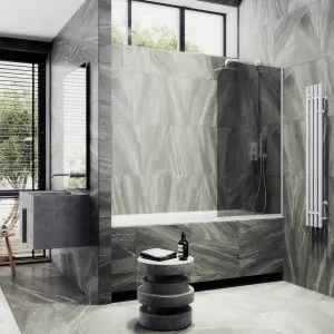 Шторка на ванну MaybahGlass MGV-128-1у 34см белый