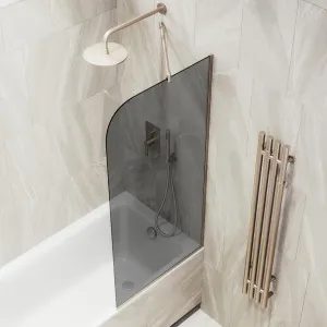 Шторка на ванну MaybahGlass MGV-82-2у 80см бронза