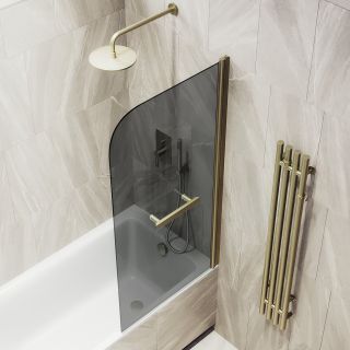 Шторка на ванну MaybahGlass MGV-779-2 60см бронза