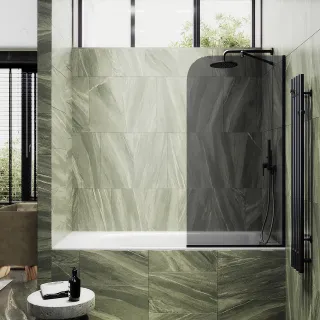 Шторка на ванну MaybahGlass MGV-79-6у 50см чёрный