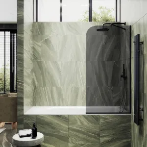 Шторка на ванну MaybahGlass MGV-82-6у 80см чёрный
