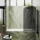 Шторка на ванну MaybahGlass MGV-82-6у 80см чёрный