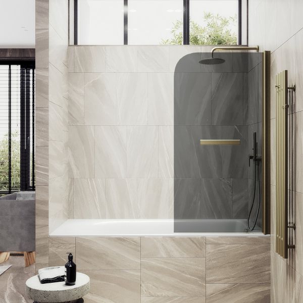 Шторка на ванну MaybahGlass MGV-785-2 70см бронза